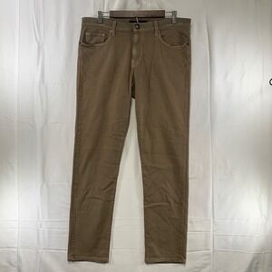 J Brand Tyler‎ Slim Fit Pants Mens 34 Bisk Tan Brown Stretch Trousers JB001739